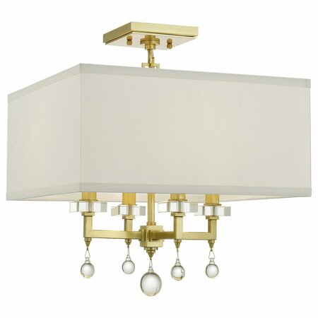 CRYSTORAMA Paxton 4 Light Antique Gold Ceiling Mount 8105-AG_CEILING